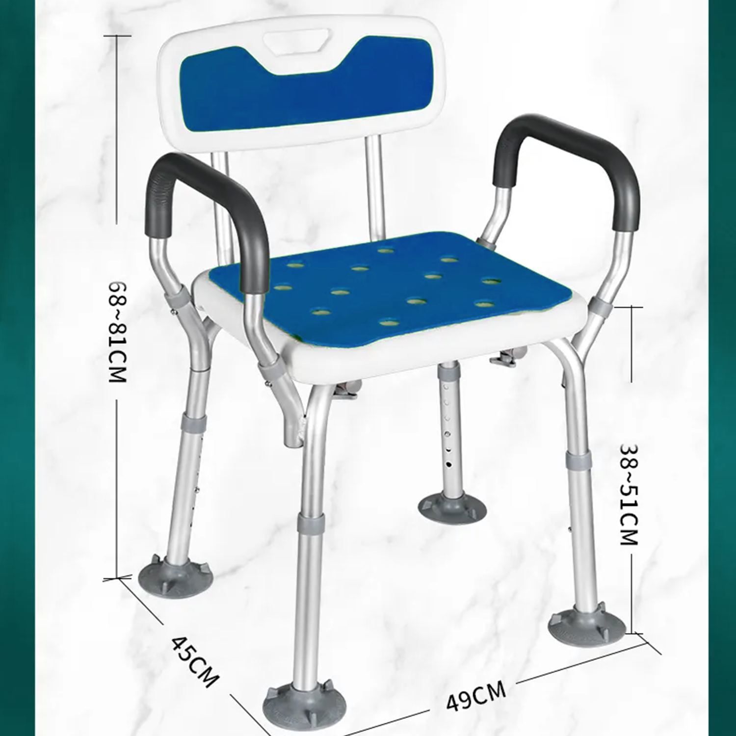 Foto 6 pulgar | Silla Antideslizante Andafacil para Baño Extra Resistente