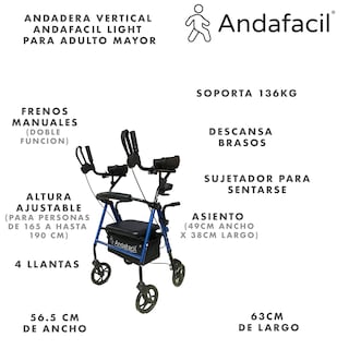 Foto 3 | Andadera Vertical Andafacil Light para Adulto Mayor