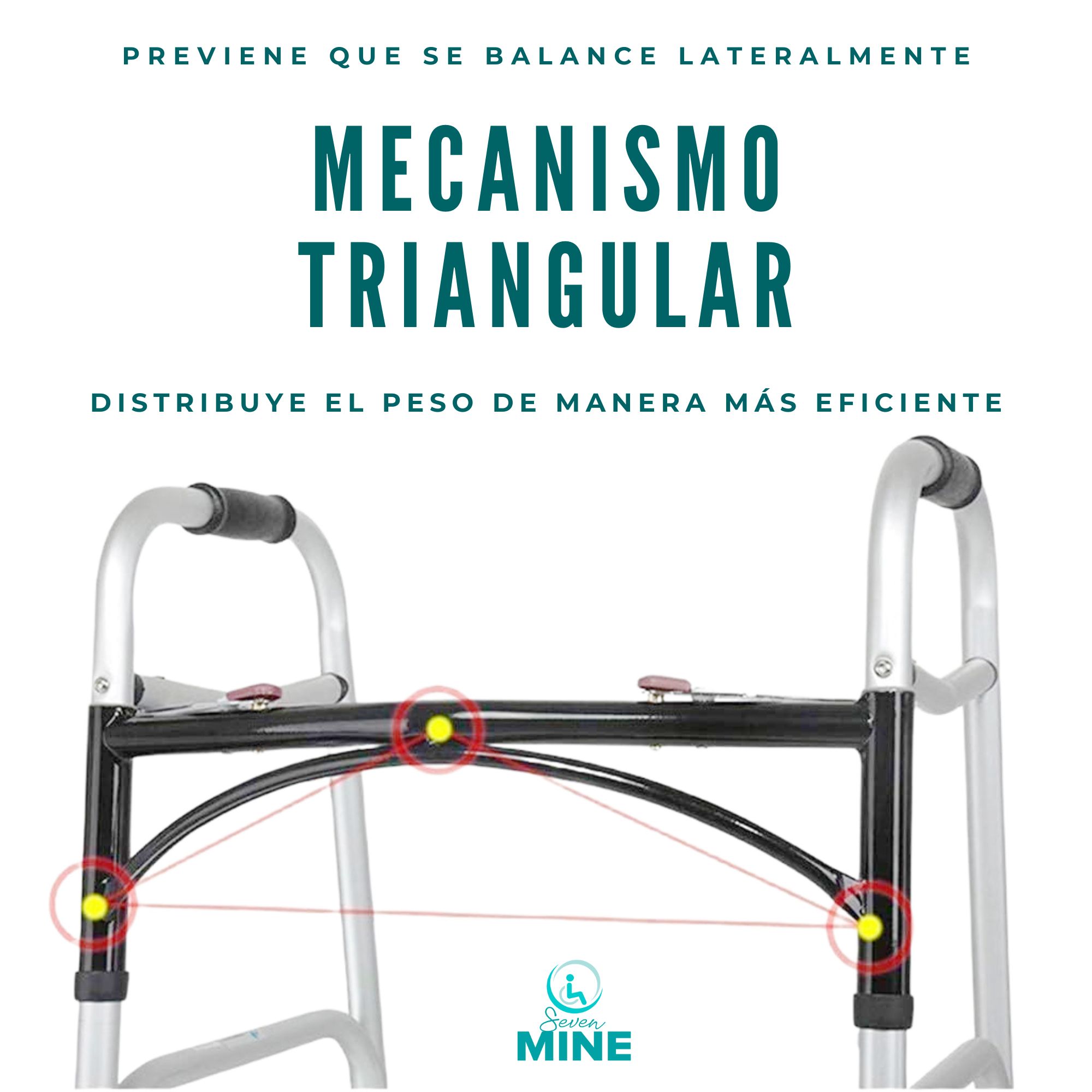 Foto 4 pulgar | Andadera Bariátrica Soporta 200 Kg | Llantas Delanteras Dobles 5”
