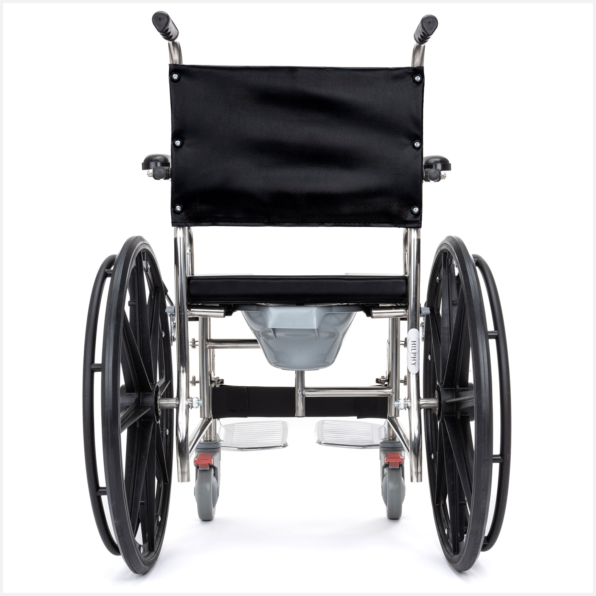 Foto 5 | Silla De Ruedas W.c. Plegable Hilphy Medical Hil037 Color Plata De Acero Resistente Al Agua