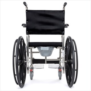 Foto 5 | Silla De Ruedas W.c. Plegable Hilphy Medical Hil037 Color Plata De Acero Resistente Al Agua