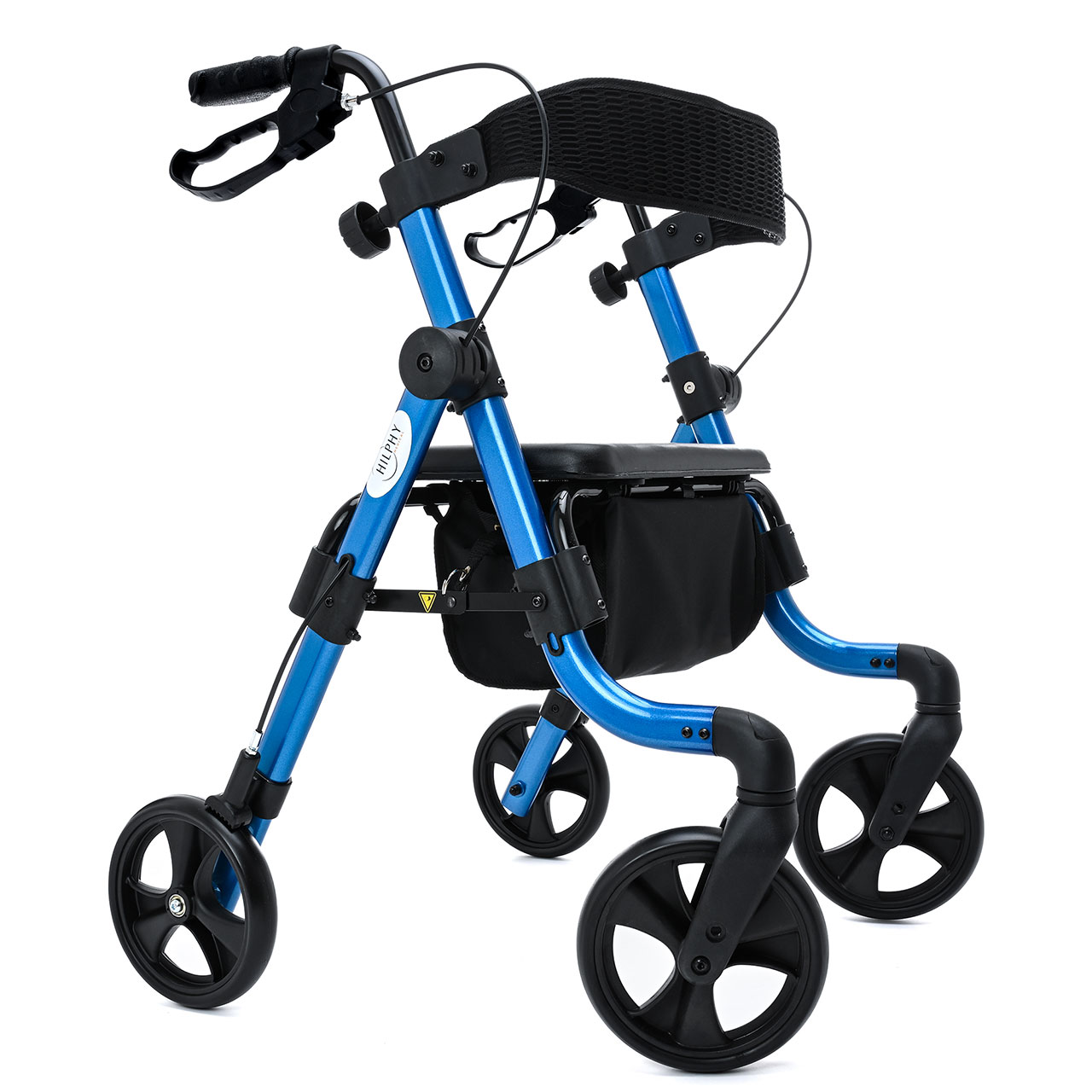 Andadera Rollator Traslado Hilphy Medical Hil095a Color Azul De Aluminio Resistente Ultraligera De Lujo