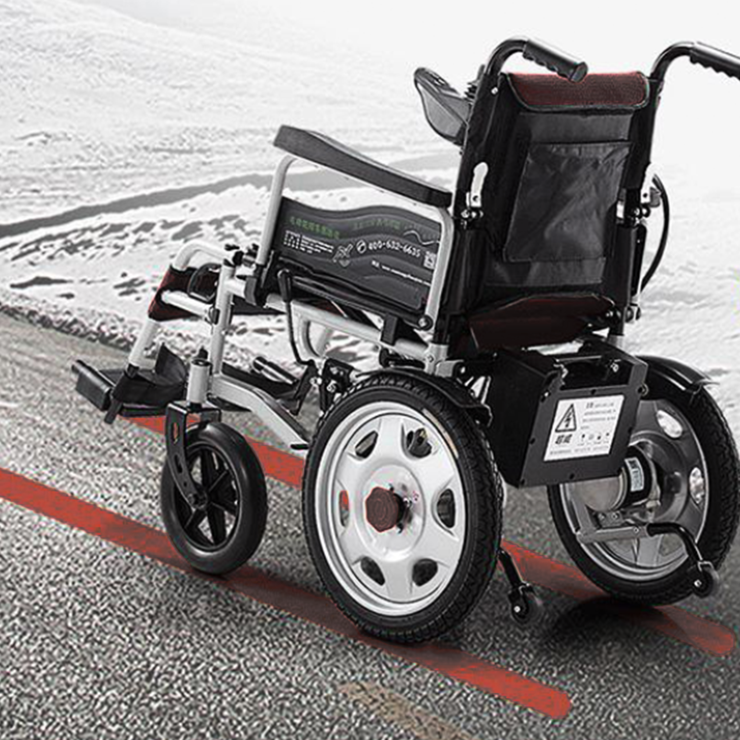 Foto 8 | Silla de Ruedas Eléctrica Andafacil Negra Plegable Todoterreno