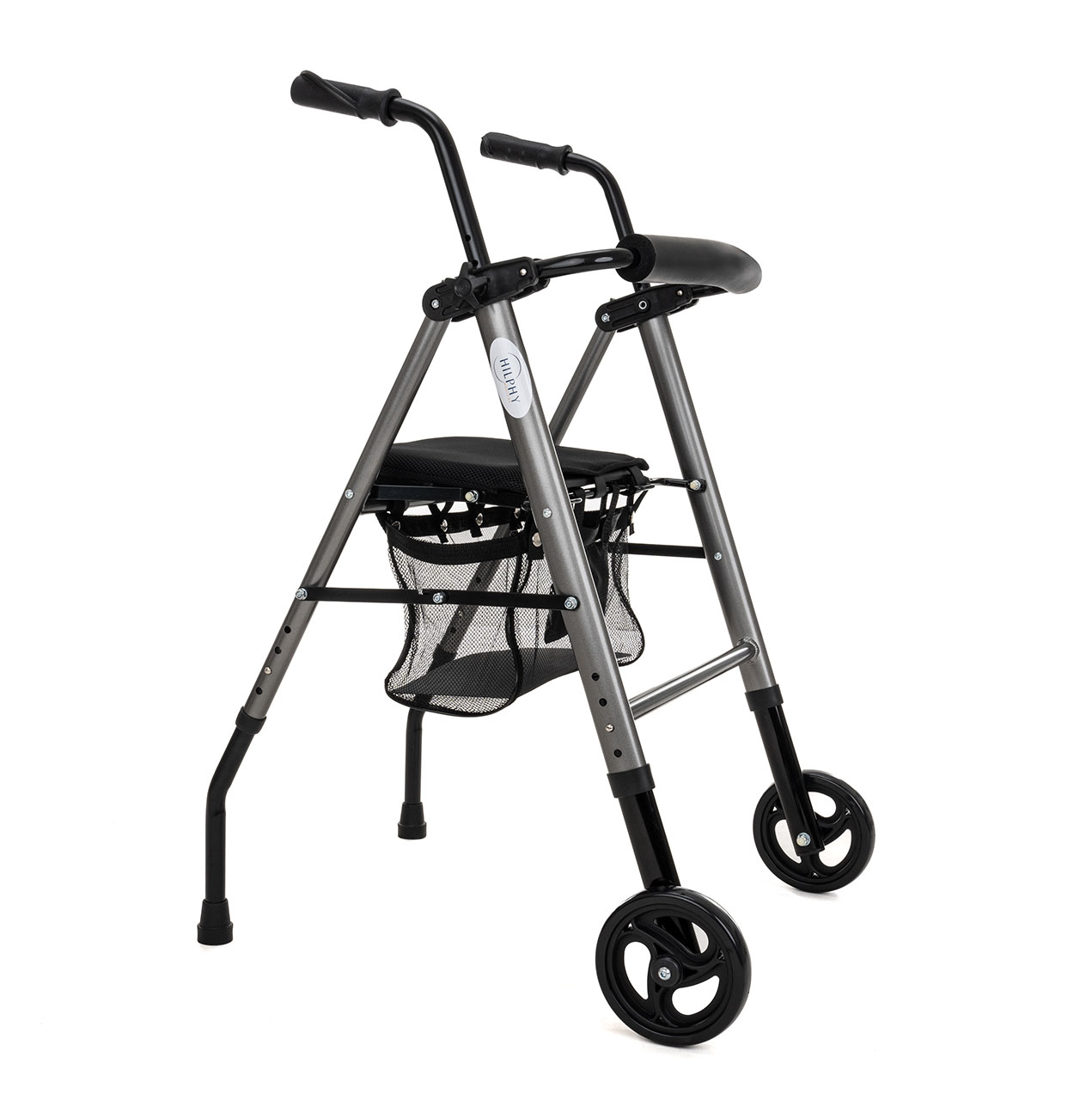 Foto 2 pulgar | Andadera Rollator con Llantas Delanteras Hilphy Medical Gris