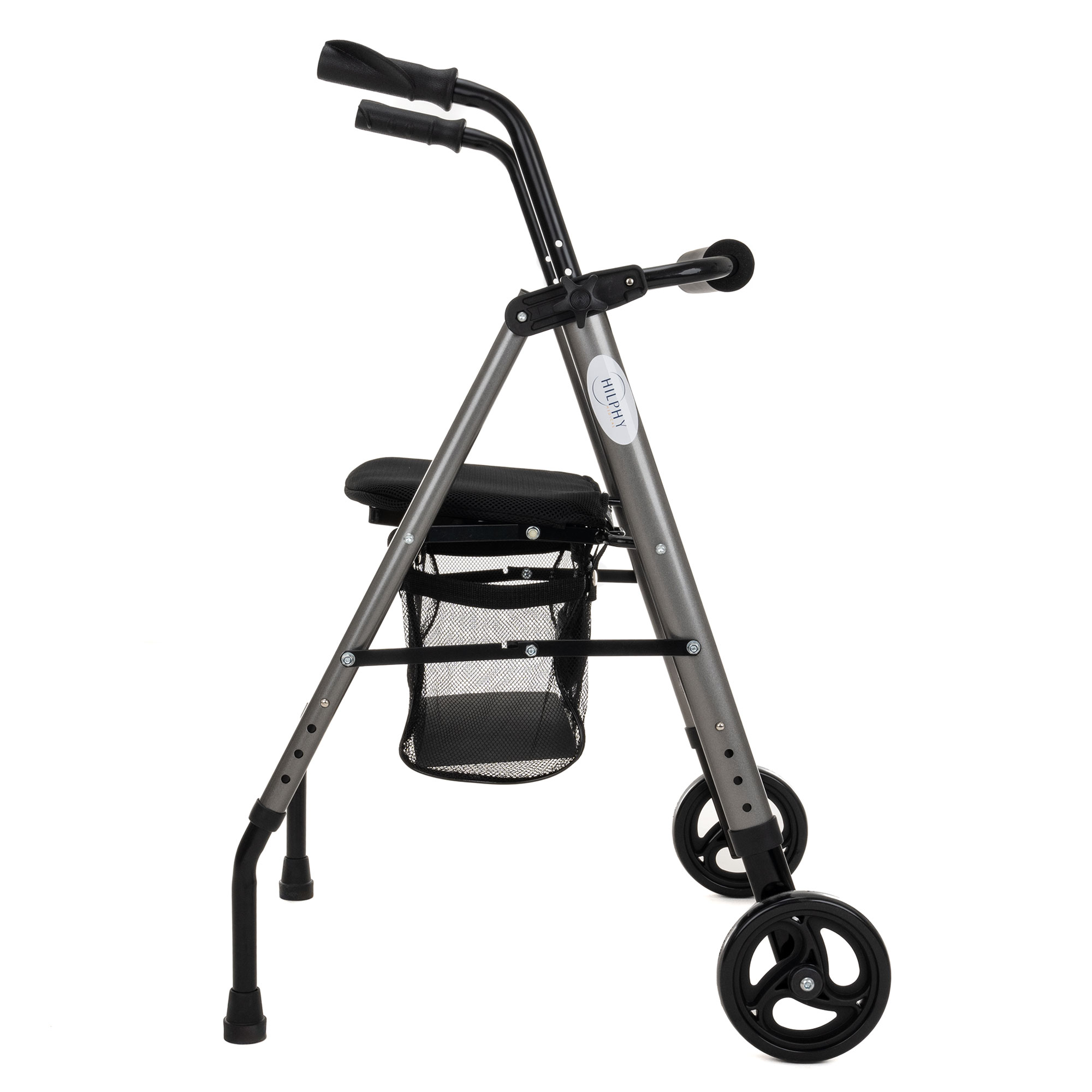 Foto 3 pulgar | Andadera Rollator con Llantas Delanteras Hilphy Medical Gris