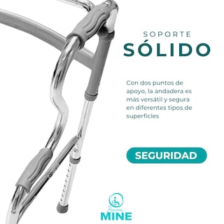 Foto 3 | Andadera de Aluminio Seven Ajustable de Doble Apoyo