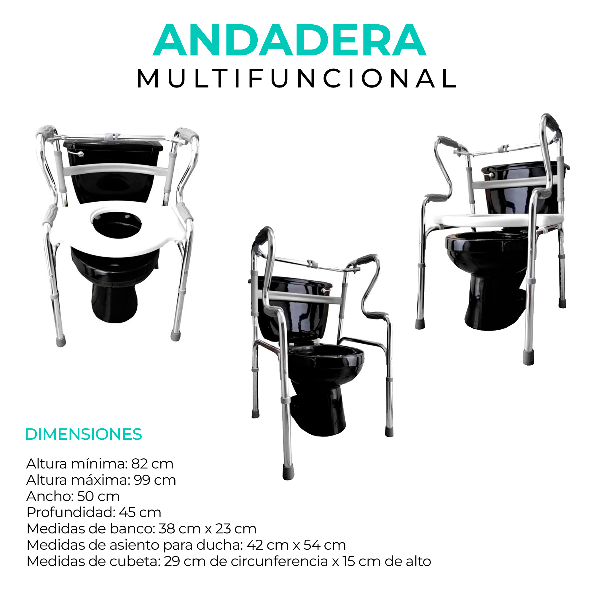 Foto 5 pulgar | Seven Mine Andadera 6 en 1 Ortopédica de Doble Apoyo para Adulto