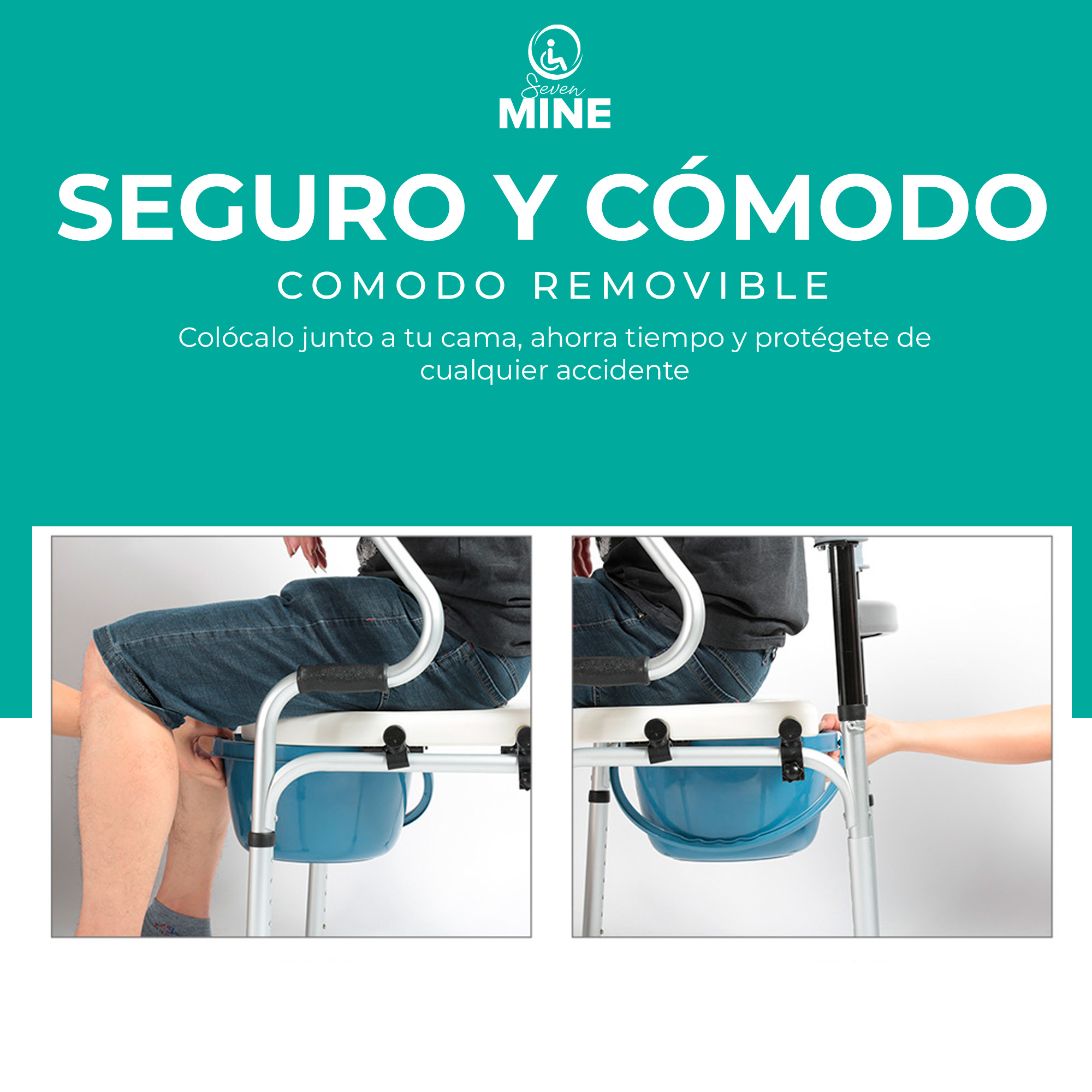 Foto 5 | Seven Mine Andadera 6 en 1 Ortopédica de Doble Apoyo para Adulto