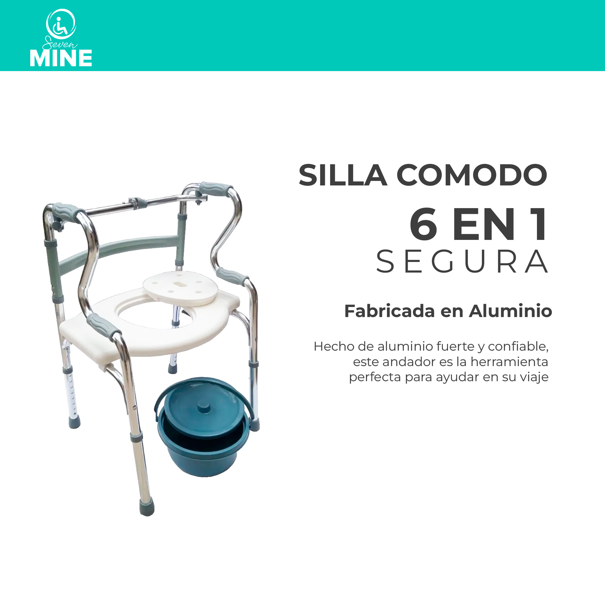 Foto 7 pulgar | Seven Mine Andadera 6 en 1 Ortopédica de Doble Apoyo para Adulto