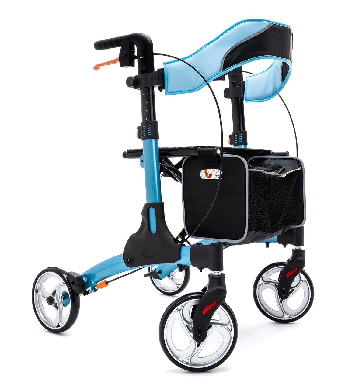 Andadera Rollator Plegable Super Ligera Hilphy Medical Hil024a Azul