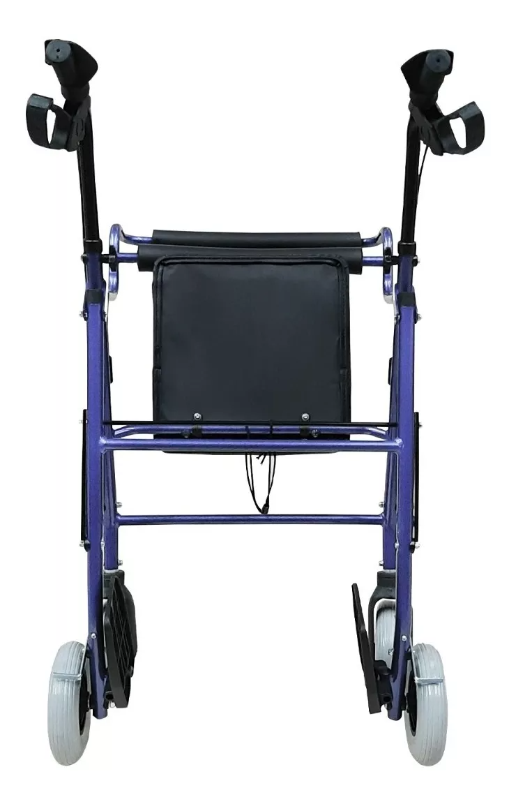 Foto 4 pulgar | Andadera Rollator Híbrida Sanezy Azul con Descansapiés Soporta Hasta 100 kg