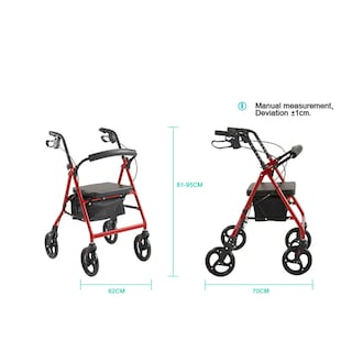 Foto 8 | Andadera Ortopedica Rollator Asiento Silla Con Con Frenos