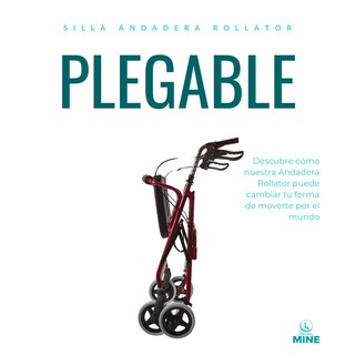 Foto 2 | Andadera Sc-861 Para Adulto Rollator Con Canastilla