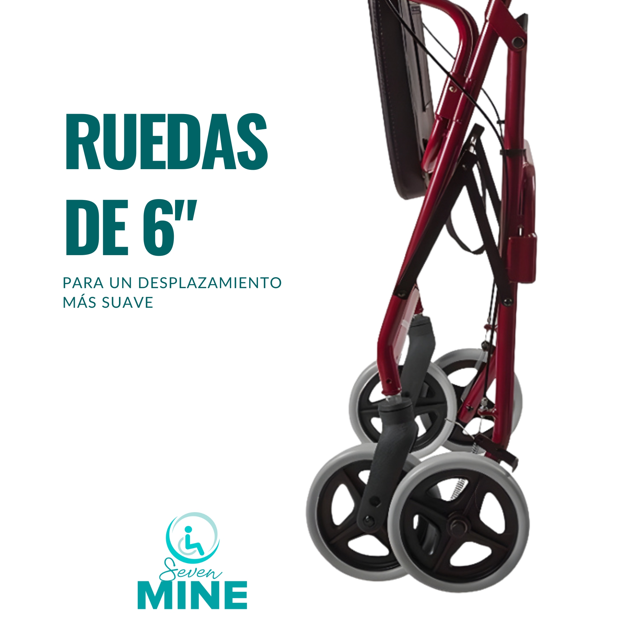 Foto 5 | Andadera Sc-861 Para Adulto Rollator Con Canastilla