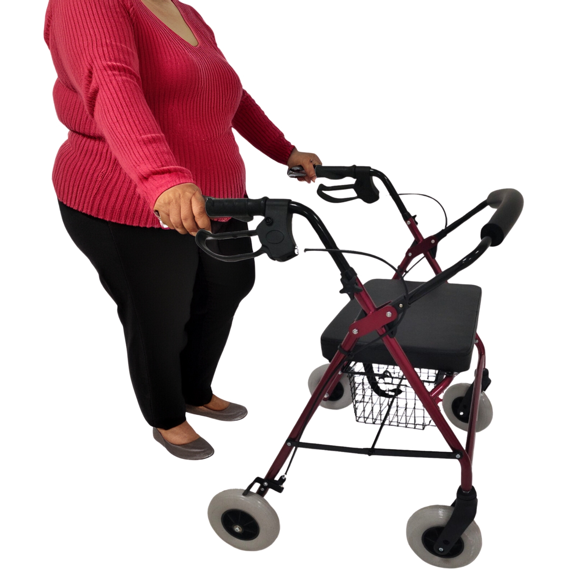 Andadera Rollator Bariátrica |soporta150 Kg, Extra Ancha