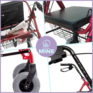 Foto 3 | Andadera Rollator Bariátrica |soporta150 Kg, Extra Ancha
