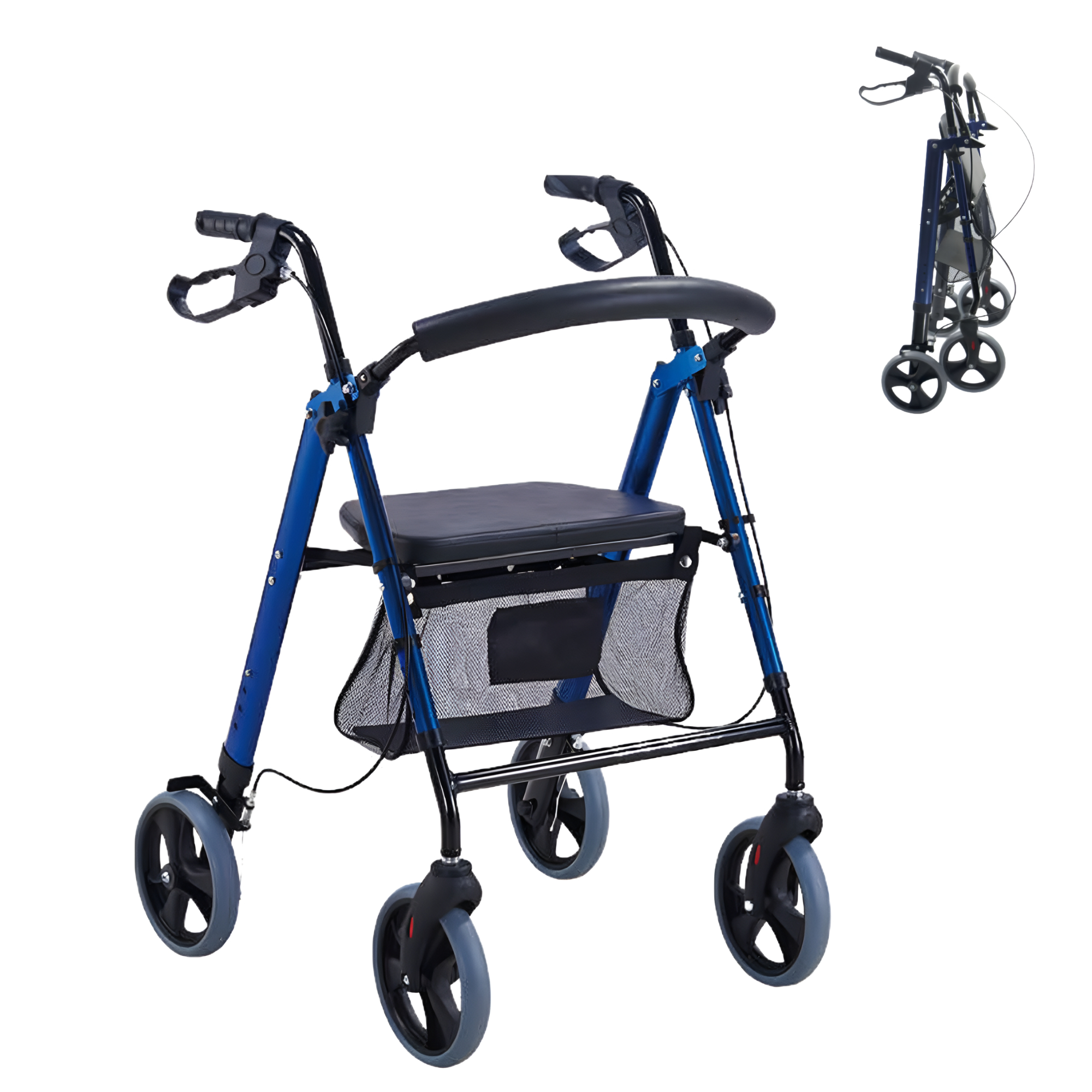 Andadera Rollator Sc-777 Plegable Y Ajustable | Llanta 8inch