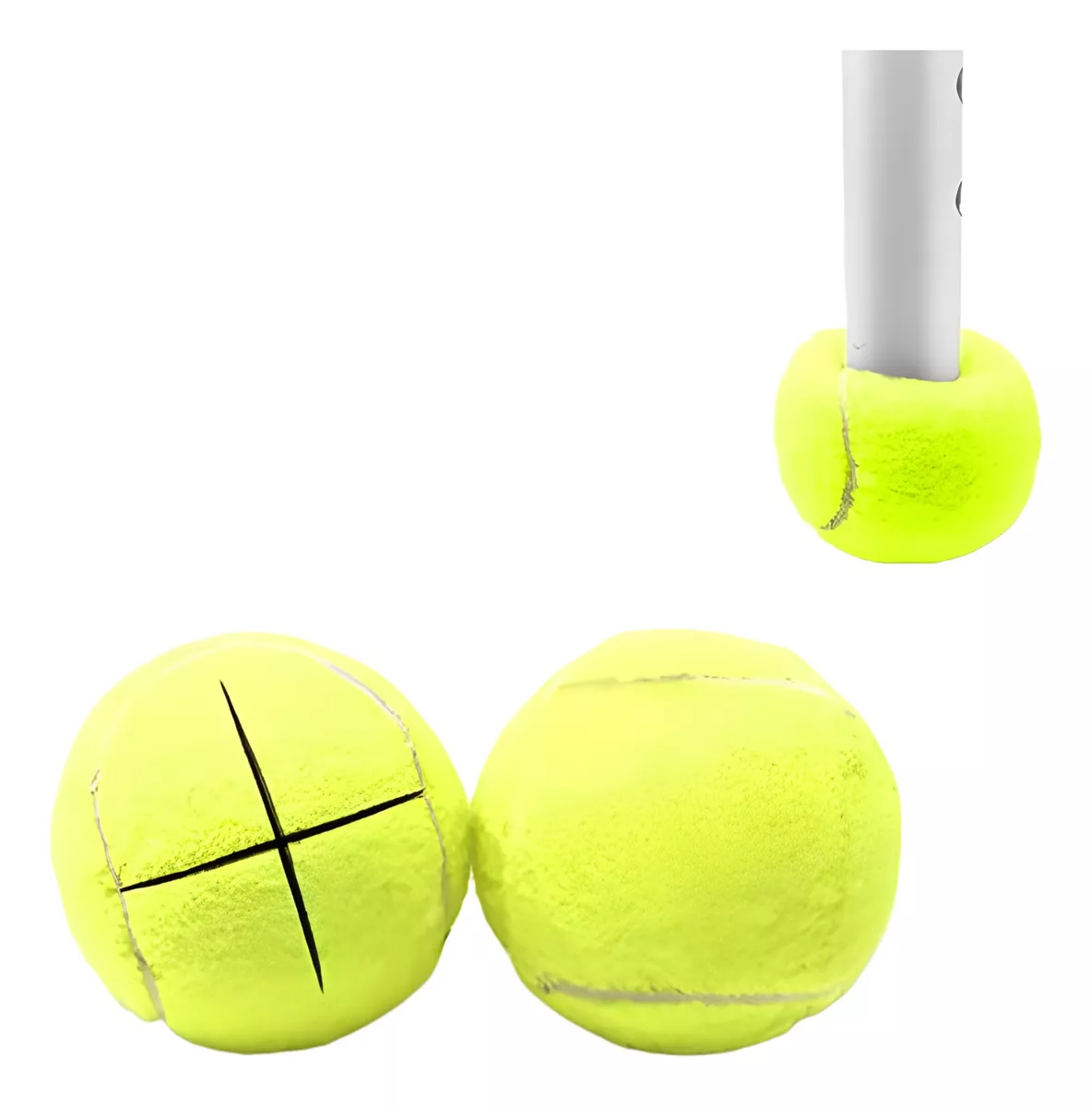 Foto 2 pulgar | 2 Pelotas De Tennis Precortadas Para Andaderas, Sillas, Mesa