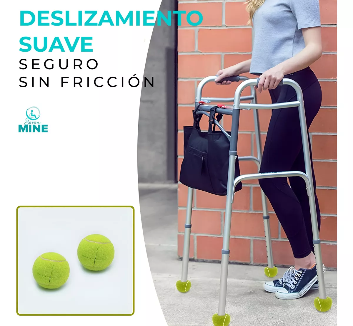Foto 9 pulgar | 2 Pelotas De Tennis Precortadas Para Andaderas, Sillas, Mesa