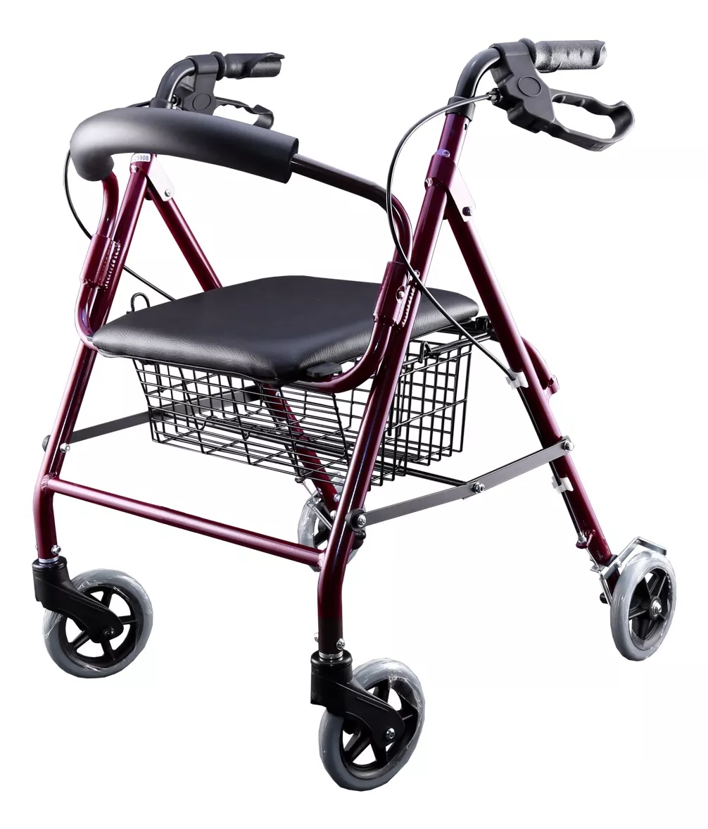 Foto 1 | Andadera Rollator Vino 2 En 1, Silla Y Andadera De Aluminio Con Frenos | Soporta Hasta 110kg