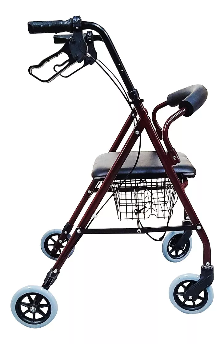 Foto 2 | Andadera Rollator Vino 2 En 1, Silla Y Andadera De Aluminio Con Frenos | Soporta Hasta 110kg