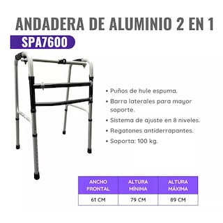 Foto 4 | Andadera Ortopédica 2 En 1 C/gomas Antiderrapantes Speedy
