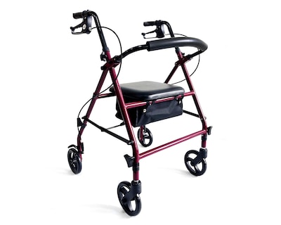 Foto 1 | Andadera Ortopédica Adulto Andadera Con Asiento Cuatro Ruedas Asiento Silla Altura Ajustable Todo Terreno Basitex C