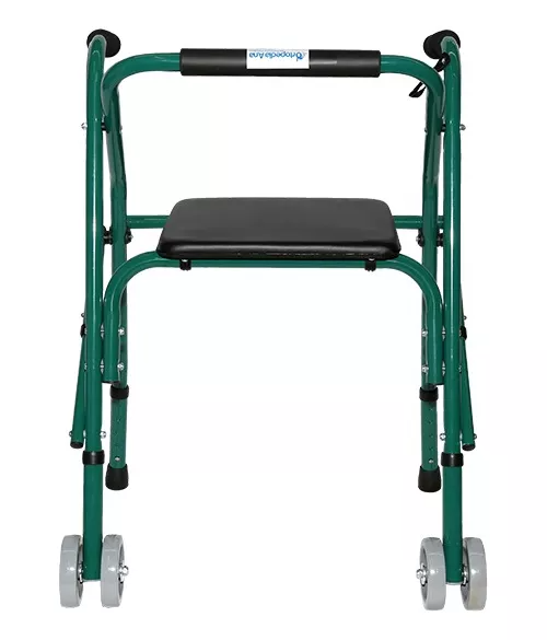 Foto 4 | Andadera Rollator Sencilla 2 Ruedas | Estructura De Acero, Asiento De Vinil, Soporta 110 Kg