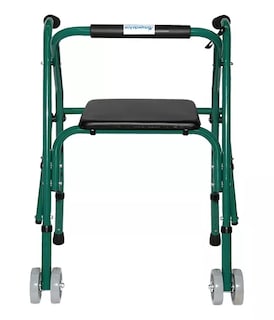 Foto 4 | Andadera Rollator Sencilla 2 Ruedas | Estructura De Acero, Asiento De Vinil, Soporta 110 Kg
