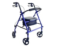 Andadera Ortopédica Adulto Andadera Con Asiento Cuatro Ruedas Asiento Silla Altura Ajustable Todo Terreno Basitex C