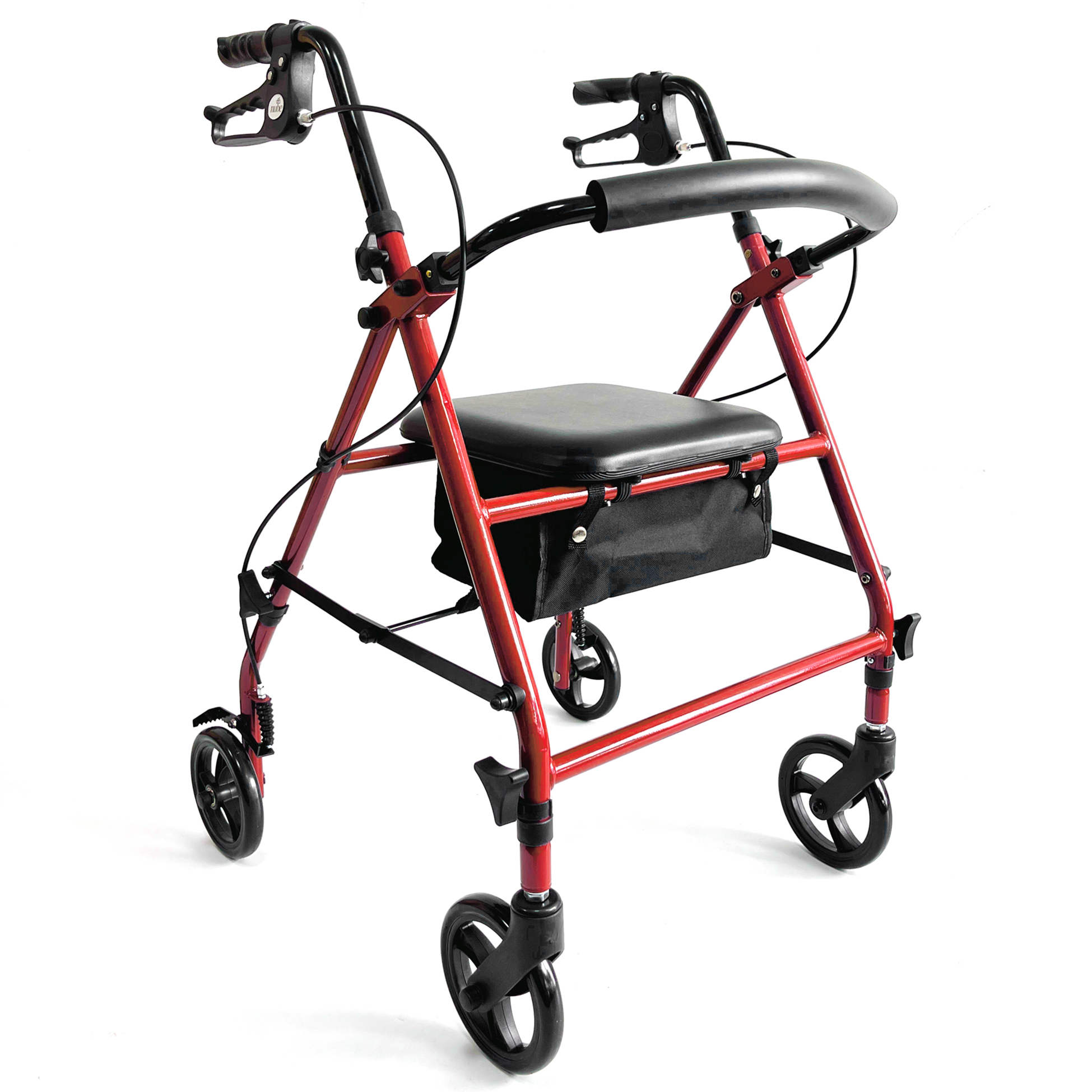 Foto 2 | Andadera Ortopédica Adulto Andadera Con Asiento Cuatro Ruedas Asiento Silla Altura Ajustable Todo Terreno Basitex C