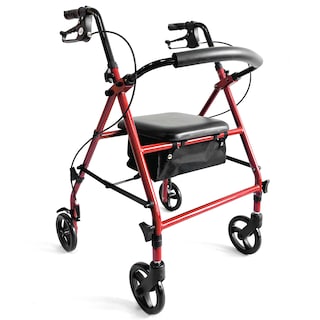 Foto 2 | Andadera Ortopédica Adulto Andadera Con Asiento Cuatro Ruedas Asiento Silla Altura Ajustable Todo Terreno Basitex C