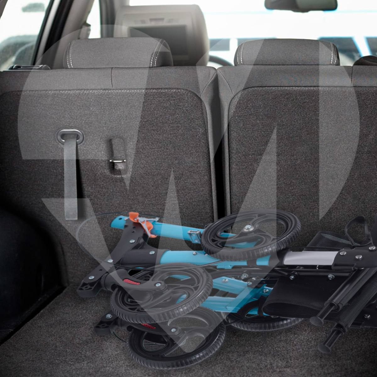 Foto 8 | Andadera Rollator Plegable De Lujo | Ligera, Compacta, Frenos De Seguridad Con Sistema De Bloqueo Y Bolsa De Almacena