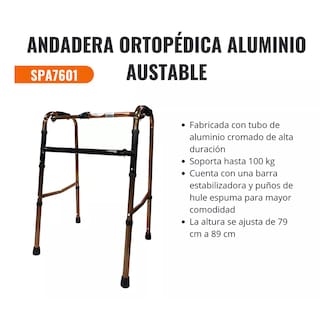 Foto 3 | Andadera 2 En 1 Aluminio C/gomas Antiderrapantes Speedy