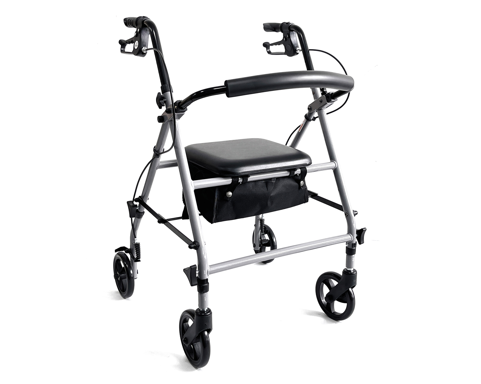 Foto 2 pulgar | Andadera Ortopédica Adulto Andadera Con Asiento Cuatro Ruedas Asiento Silla Altura Ajustable Todo Terreno Basitex C