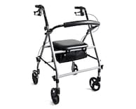 Andadera Ortopédica Adulto Andadera Con Asiento Cuatro Ruedas Asiento Silla Altura Ajustable Todo Terreno Basitex C
