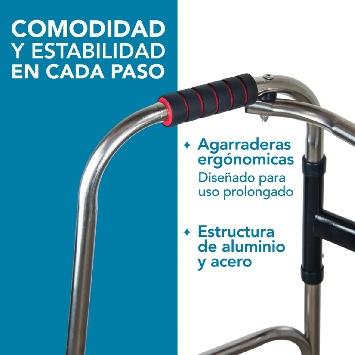 Foto 4 pulgar | Andadera Ortopédica Plegable Ajustable Resistente Adulto