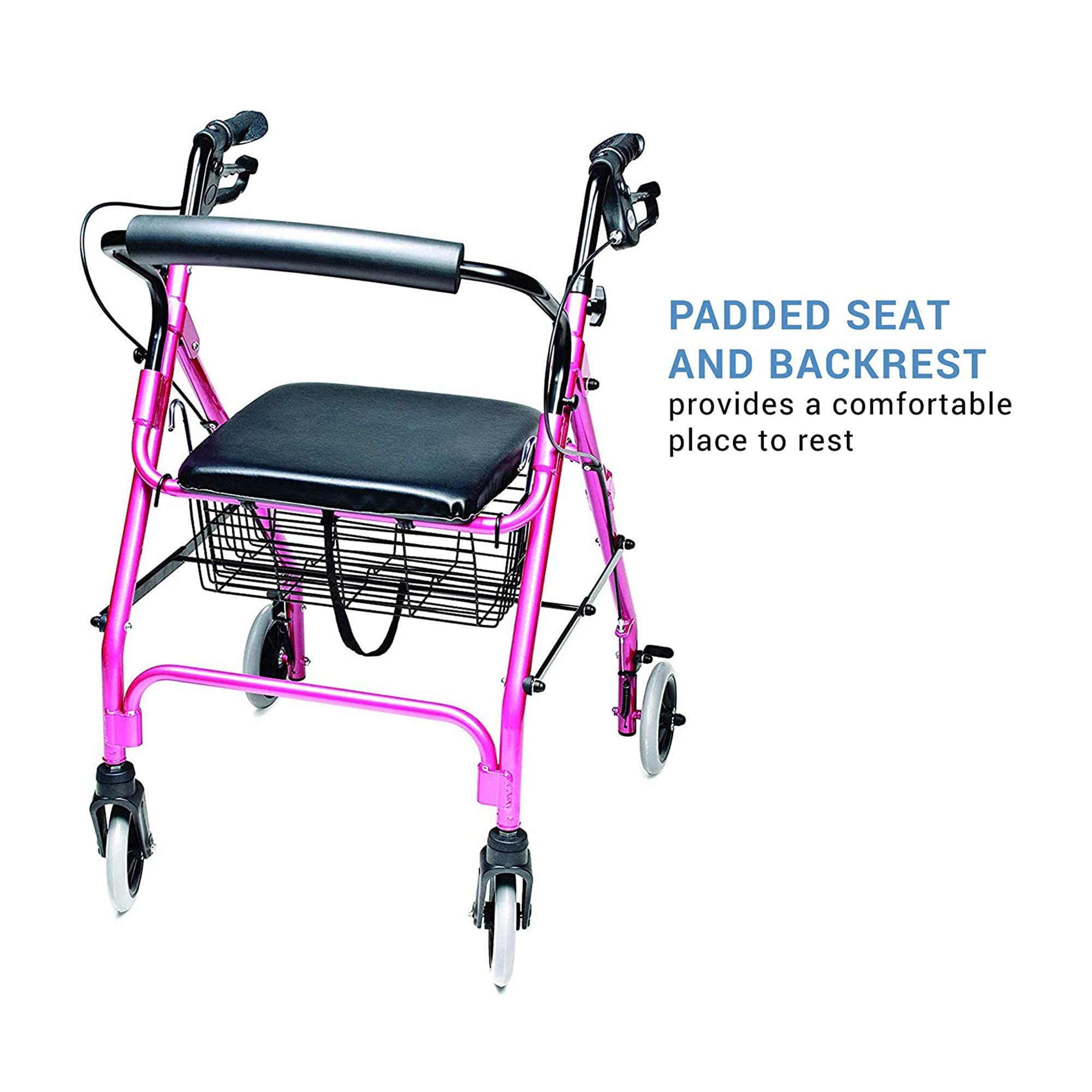 Foto 3 pulgar | Rollator Lumex Walkabout Lite, Ligero, 6,6 Kg, Con Asiento, Color Rosa - Venta Internacional.