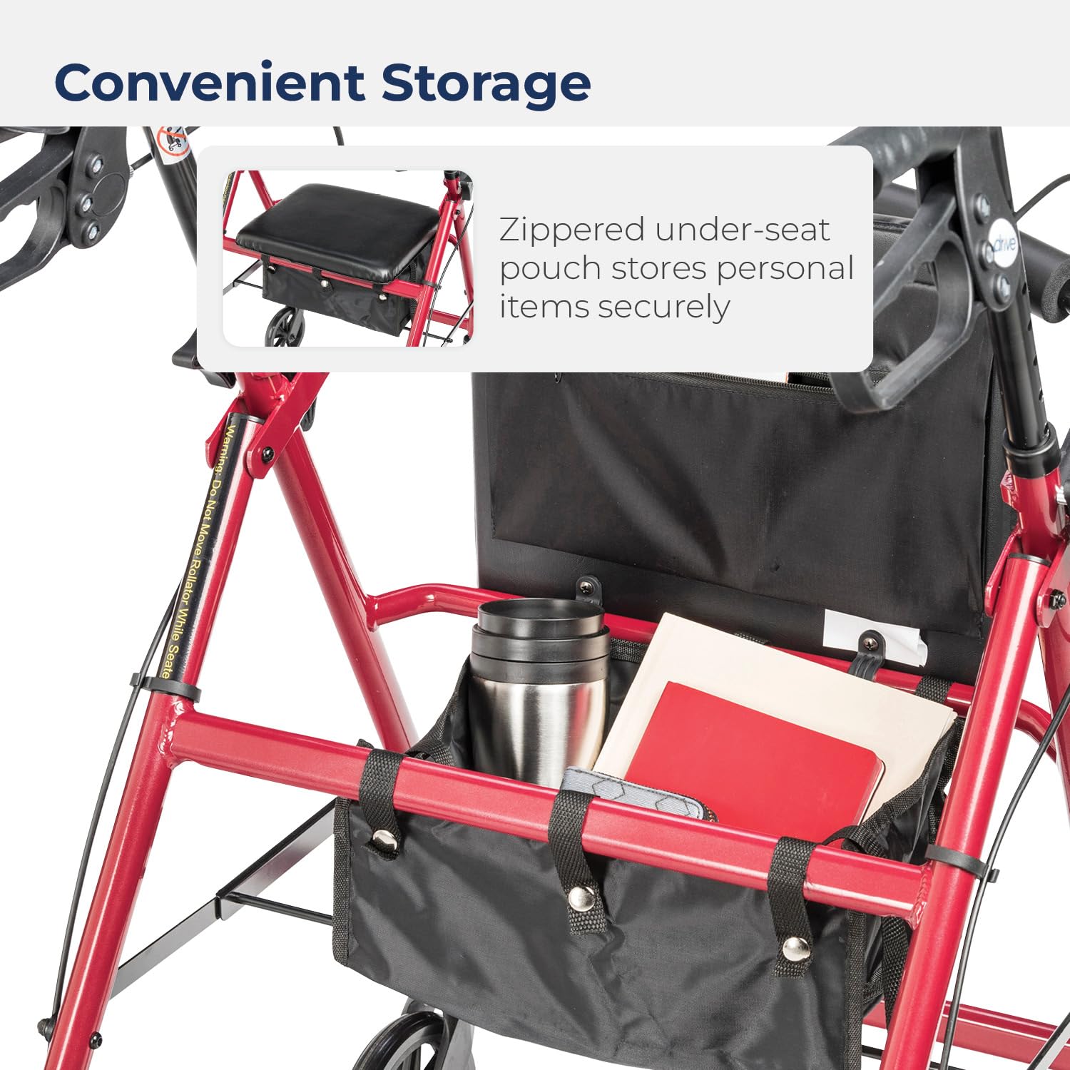 Foto 6 | Rollator Drive Medical De Aluminio Plegable Con Respaldo - Venta Internacional.