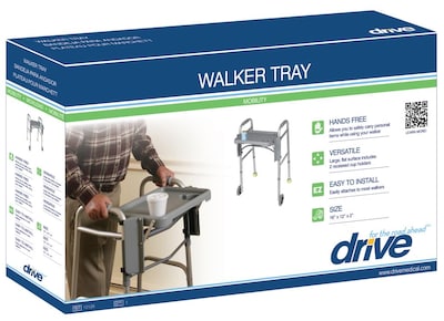 Foto 4 | Walker Tray Drive Medical 10125 Con Portavasos, Color Gris - Venta Internacional.