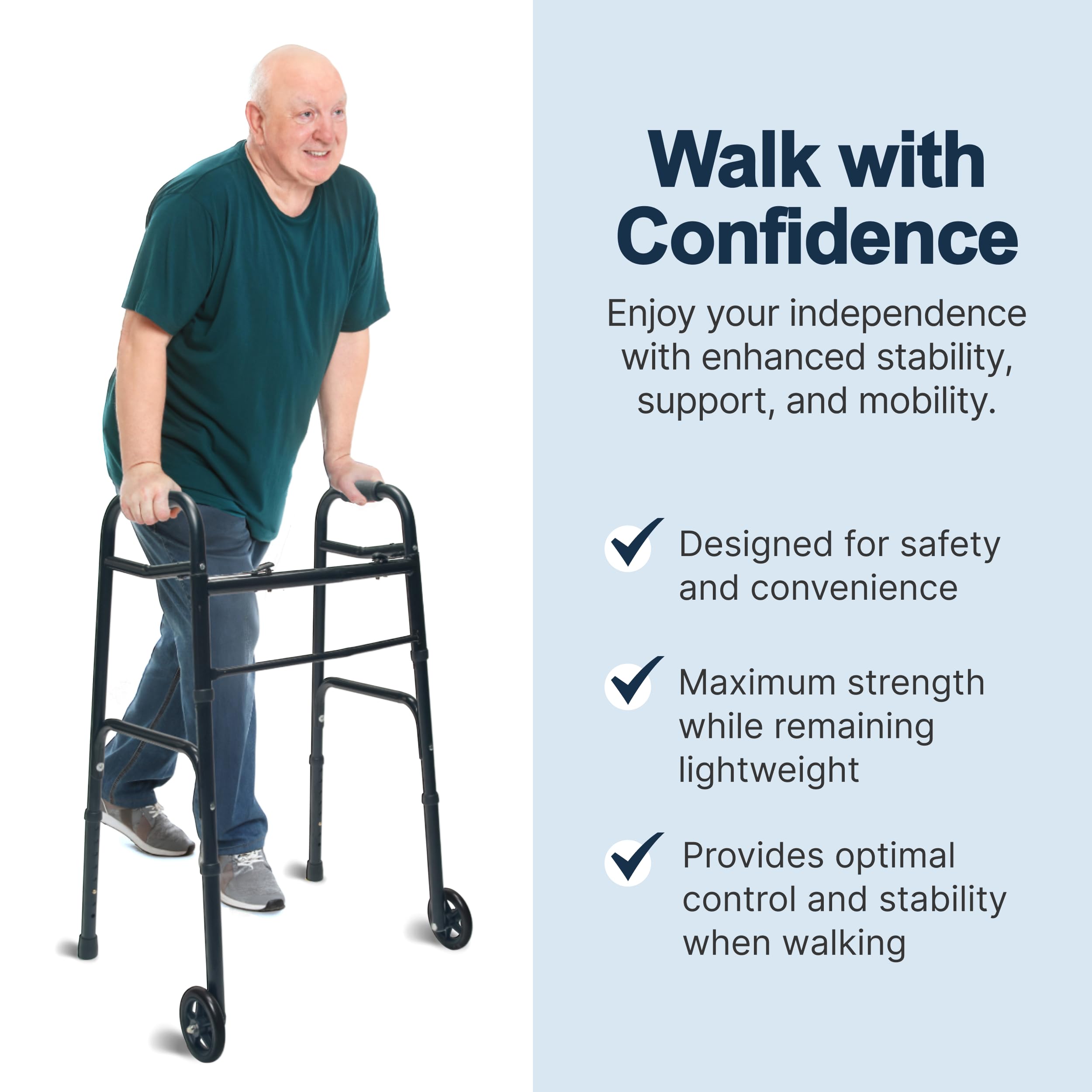 Foto 3 pulgar | Walker Lumex Colorselect Para Adultos Enrollable Y Plegable, Color Negro - Venta Internacional.