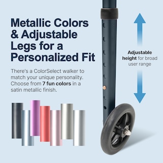 Foto 5 | Walker Lumex Colorselect Para Adultos Enrollable Y Plegable, Color Negro - Venta Internacional.