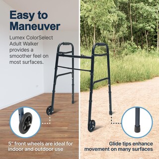 Foto 6 | Walker Lumex Colorselect Para Adultos Enrollable Y Plegable, Color Negro - Venta Internacional.