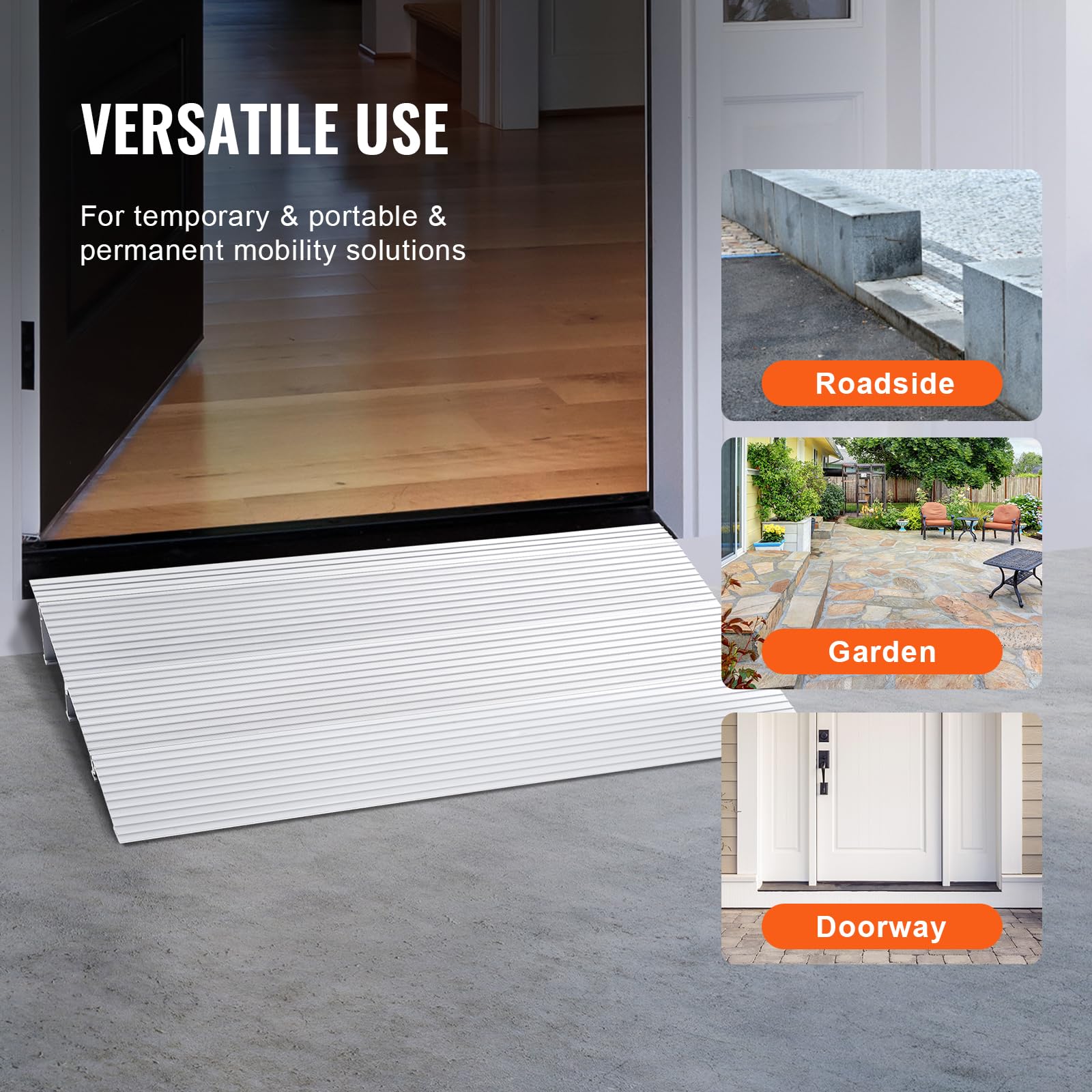 Foto 6 | Rampa De Umbral Para Puerta Vevor 3 Rise, Aluminio, Capacidad De 360 Kg - Venta Internacional.