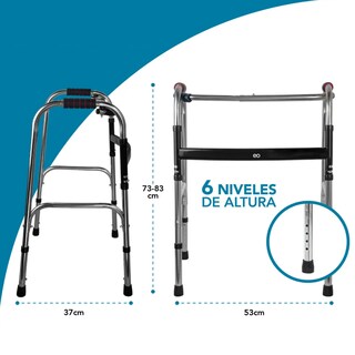 Foto 2 | Andadera Ortopédica Plegable Altura Ajustable Resistente Eo Safe Imports Esi-19149 Plata