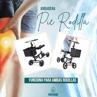 Foto 5 | Andadera Ortopedica Con Ruedas Para Apoyar La Rodilla Delux Con Bolsa | Plegable