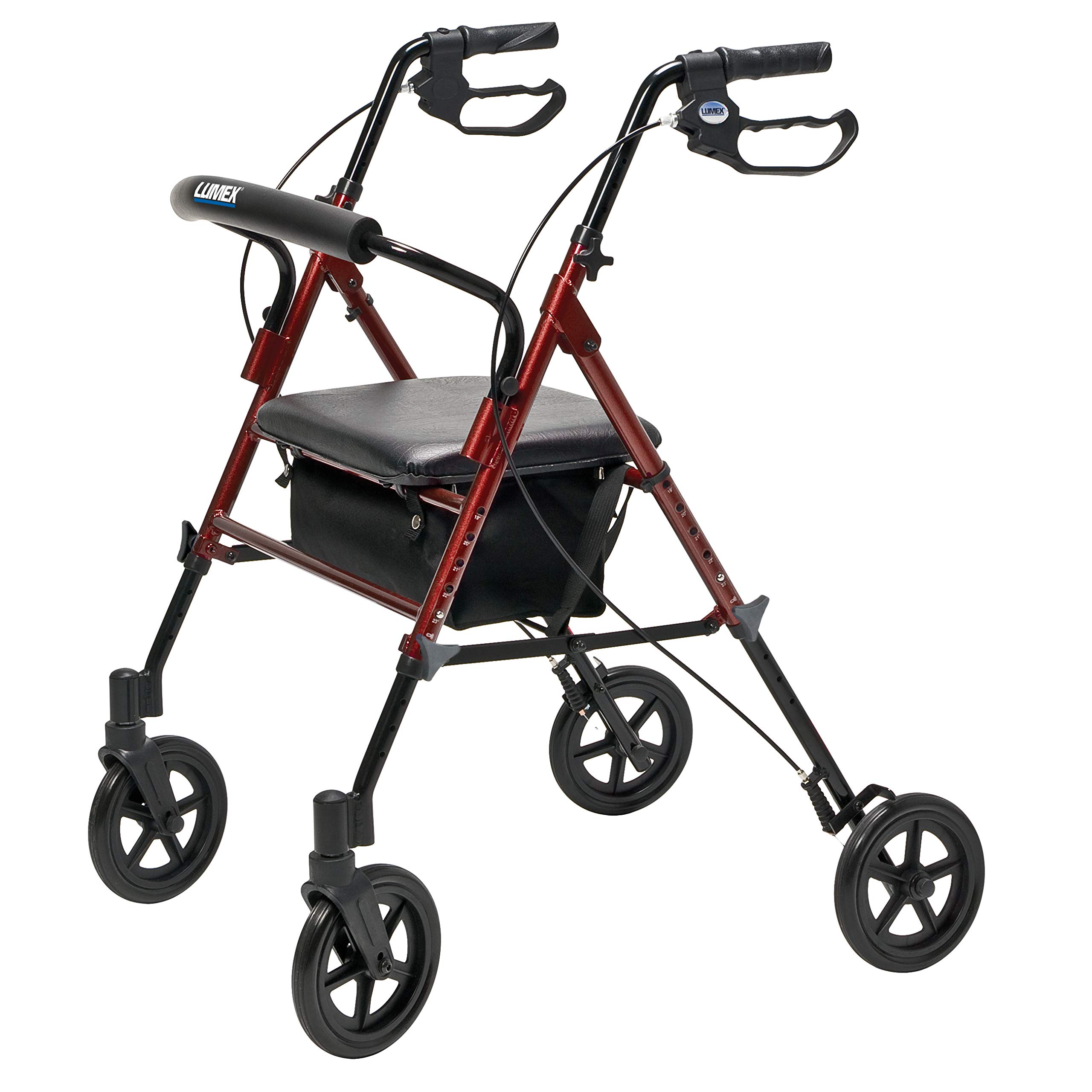 Foto 2 pulgar | Rollator Lumex Set N' Go Wide, Regulable En Altura, Color Burdeos - Venta Internacional.
