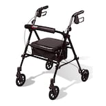 Rollator Walker Carex Step 'n Rest De Aluminio Con Asiento Negro - Venta Internacional.