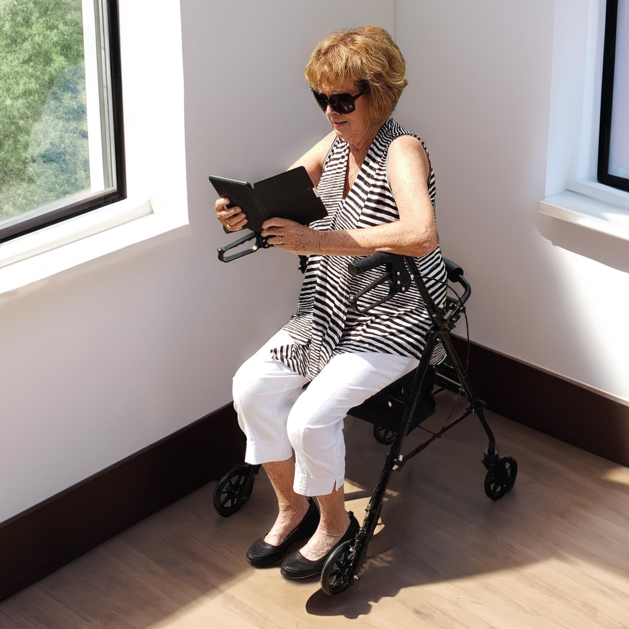 Foto 3 pulgar | Rollator Walker Carex Step 'n Rest De Aluminio Con Asiento Negro - Venta Internacional.