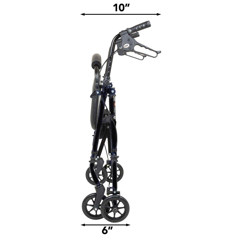 Foto 5 pulgar | Rollator Walker Carex Step 'n Rest De Aluminio Con Asiento Negro - Venta Internacional.